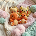 4in1 Pokémon-Inspired Amigurumi Crochet Pattern Bundle - PDF Download - Pikachu, Charmander, Squirtle & Bulbasaur
