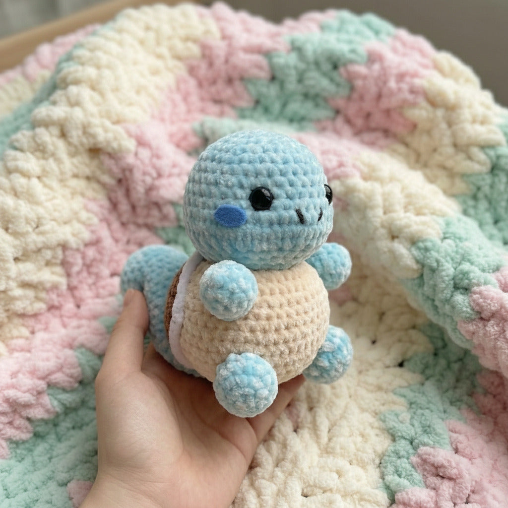 4in1 Pokémon-Inspired Amigurumi Crochet Pattern Bundle - PDF Download - Pikachu, Charmander, Squirtle & Bulbasaur