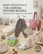 Baby Essentials Sewing Pattern Bundle – 7-in-1 PDF Collection