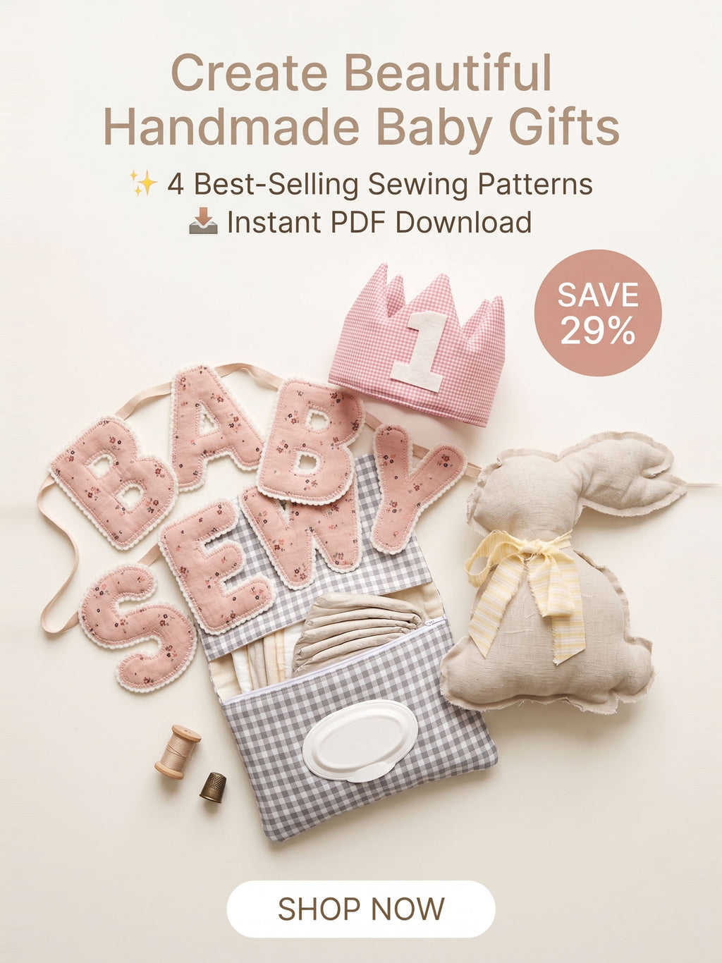 Baby Essentials Sewing Pattern Bundle – 4-in-1 PDF Sewing Patterns