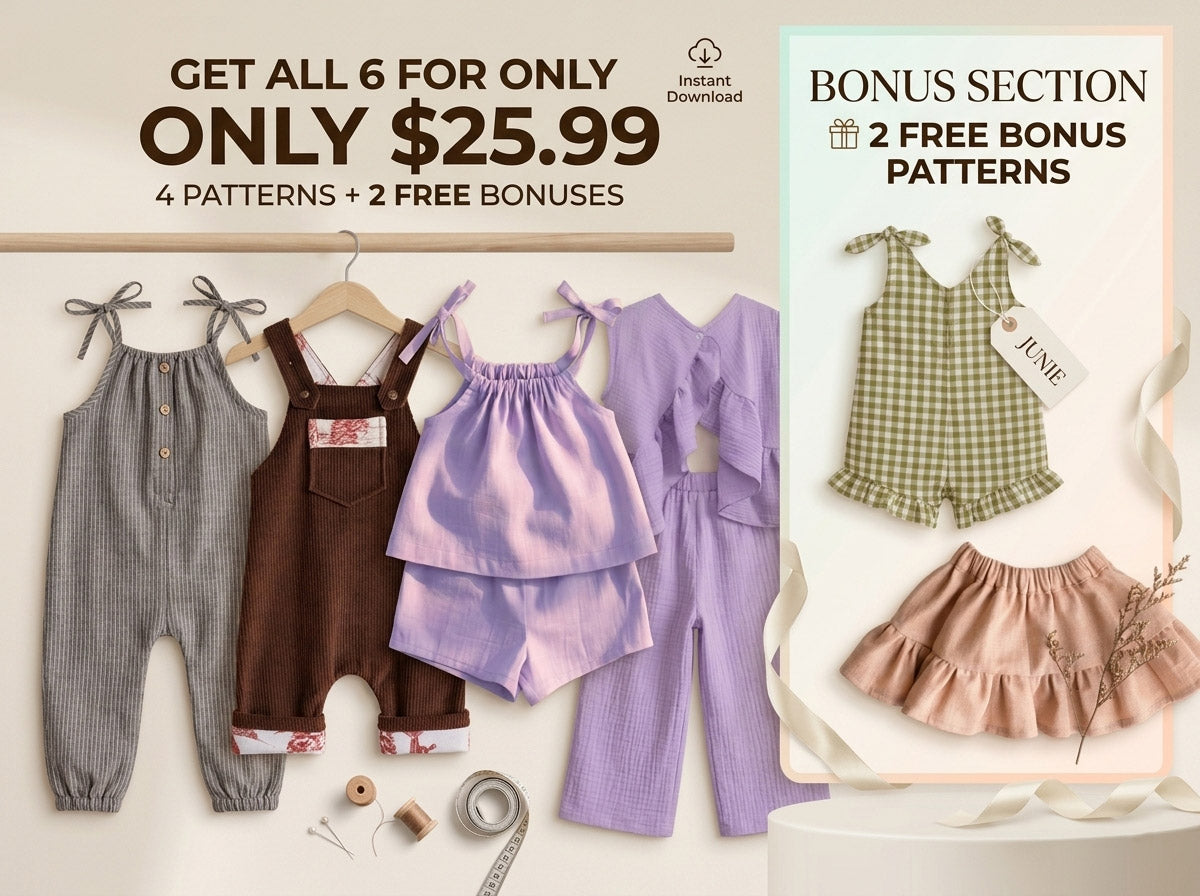 Baby & Kids Sewing Pattern Bundle | 6 Pattern Collections