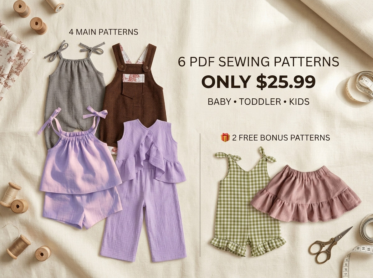 Baby & Kids Sewing Pattern Bundle | 6 Pattern Collections