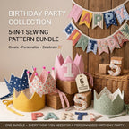 Birthday Party Collection – 5-in-1 Sewing Pattern Bundle