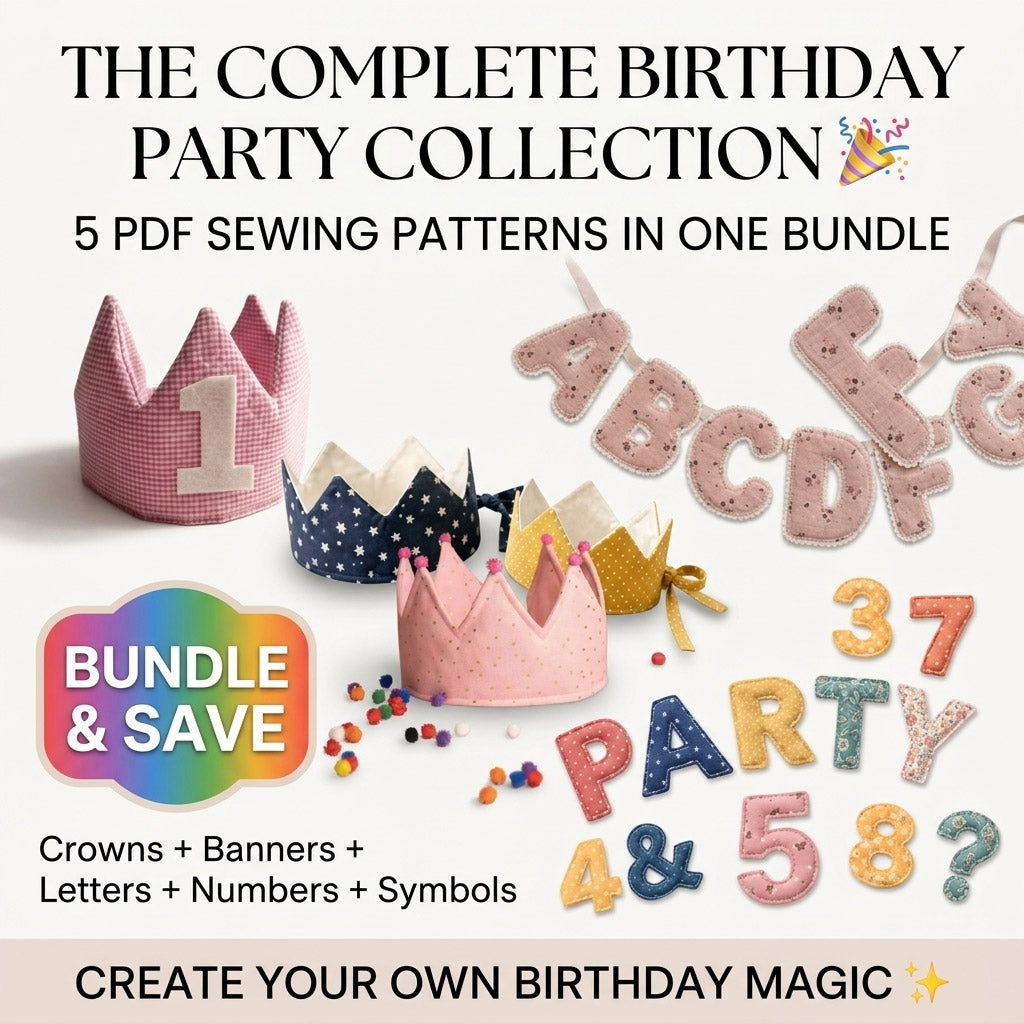 Birthday Party Collection – 5-in-1 Sewing Pattern Bundle