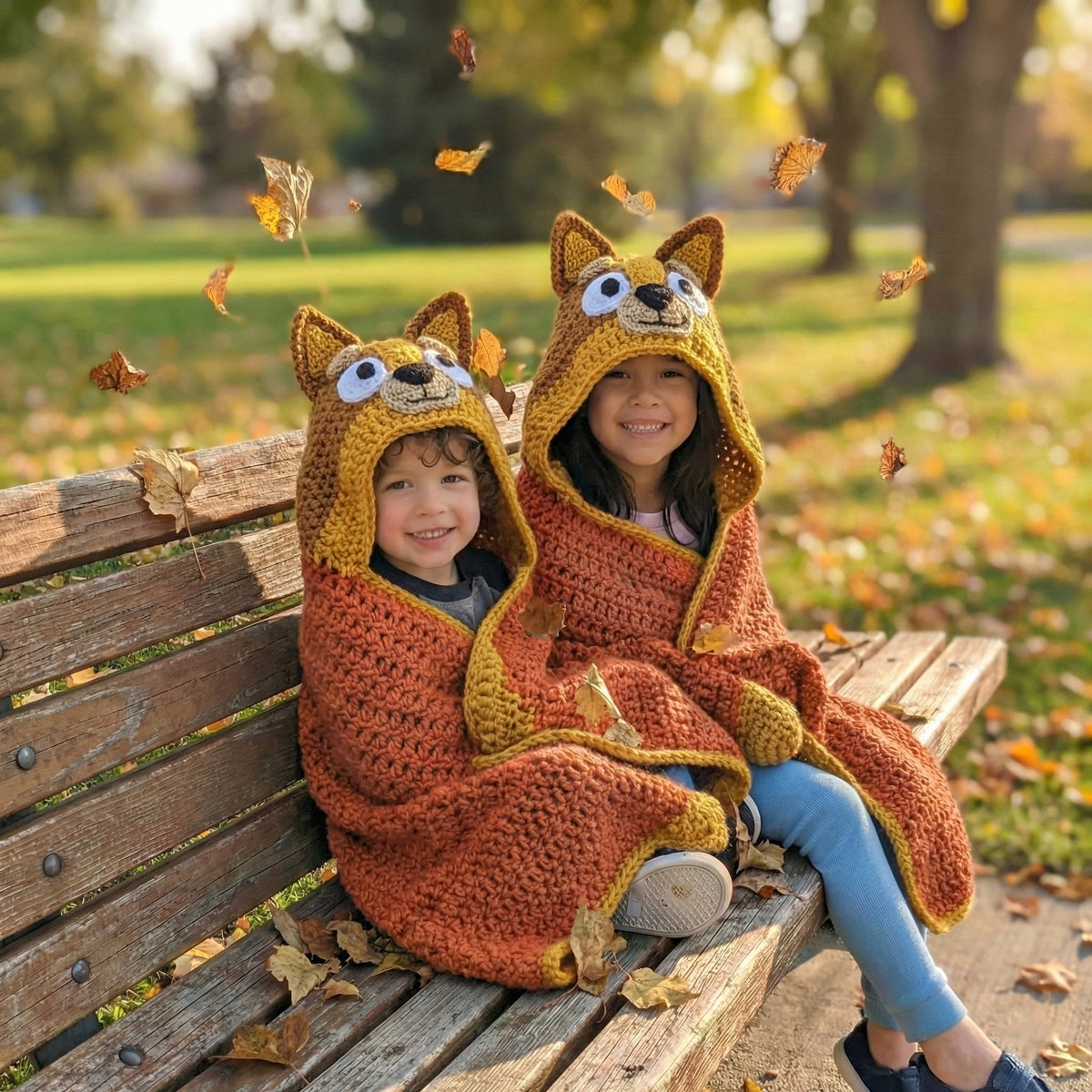 Blue Heeler Dog Hooded Blanket Crochet Pattern PDF Download