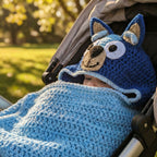 Blue Heeler Dog Hooded Blanket Crochet Pattern PDF Download