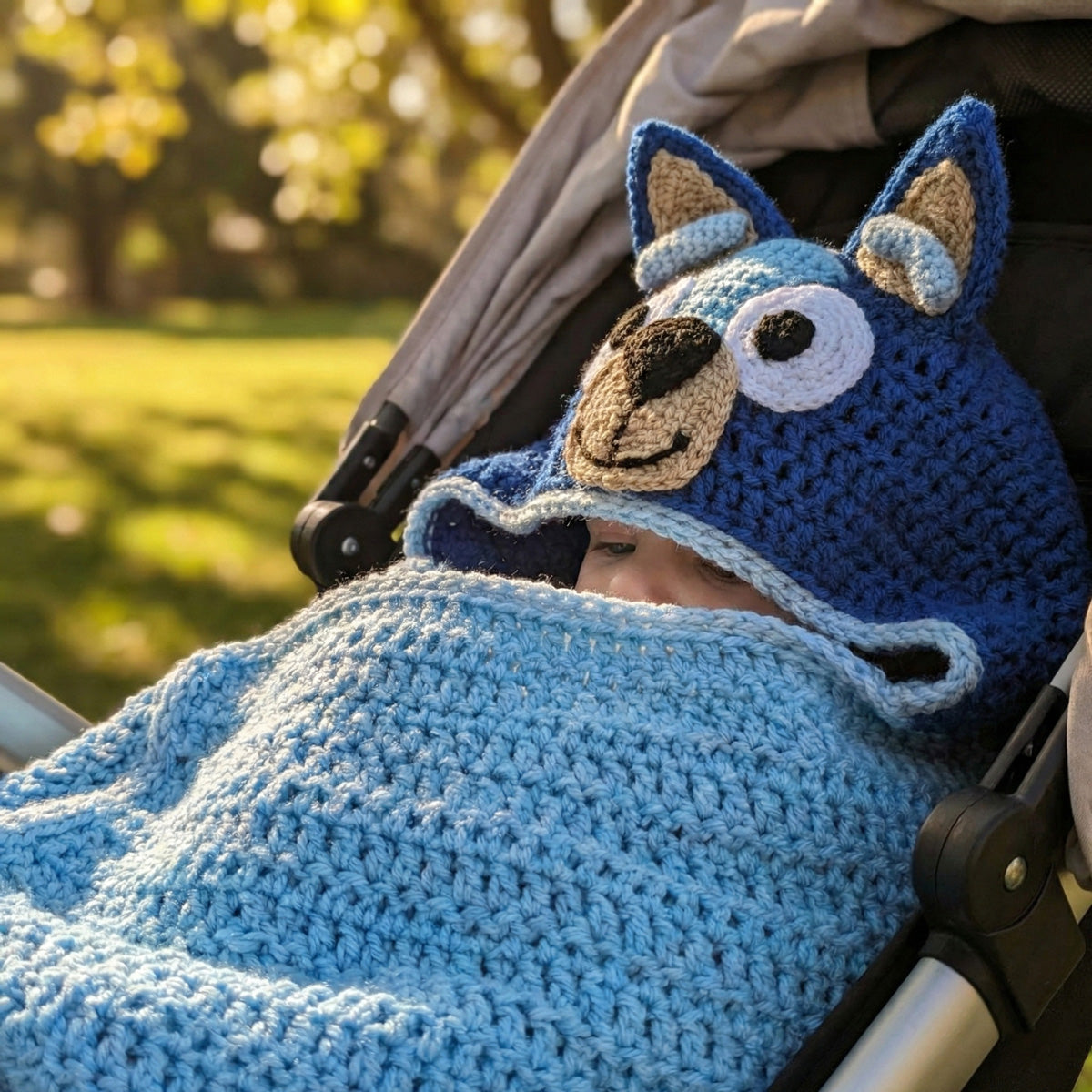 Blue Heeler Dog Hooded Blanket Crochet Pattern PDF Download