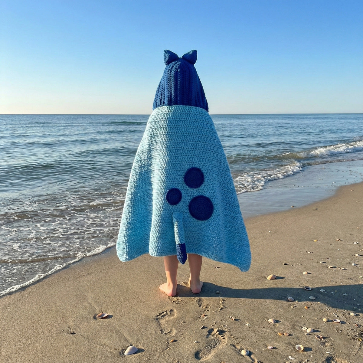 Blue Heeler Dog Hooded Blanket Crochet Pattern PDF Download