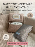 Diaper Clutch Sewing Pattern PDF Download | Baby Wipes Organizer