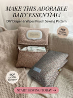Diaper Clutch Sewing Pattern PDF Download | Baby Wipes Organizer