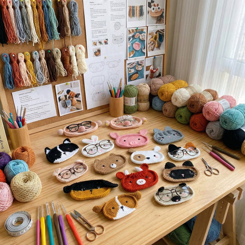 15-in-1 Animal Eyeglasses Holder Crochet Patterns PDF Download