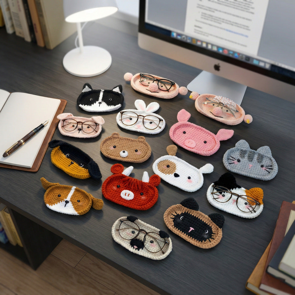 15-in-1 Animal Eyeglasses Holder Crochet Patterns PDF Download