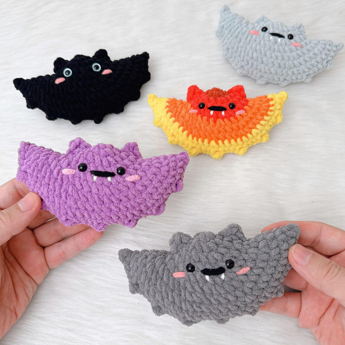 No-Sew Bat Plushies Crochet Bundle PDF Download – Amigurumi