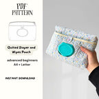 Quilted Diaper and Wipes Pouch | Digital PDF Sewing Pattern | Step-by-Step
