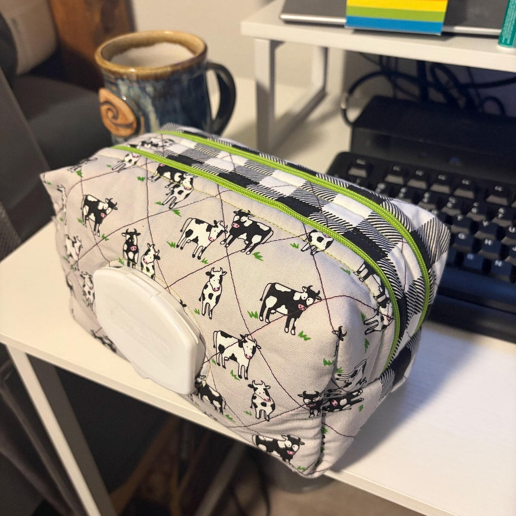 Double Zipper Wipe Pouch Pattern PDF Download | Boxy Wipe Case