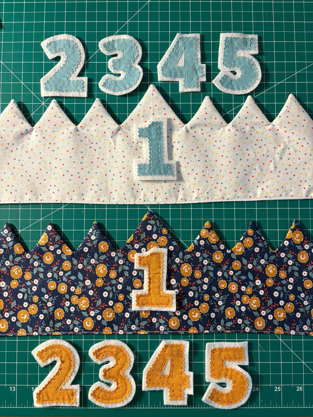 Birthday Crown Sewing Pattern: Reusable Fabric Crown with Numbers (PDF Download)