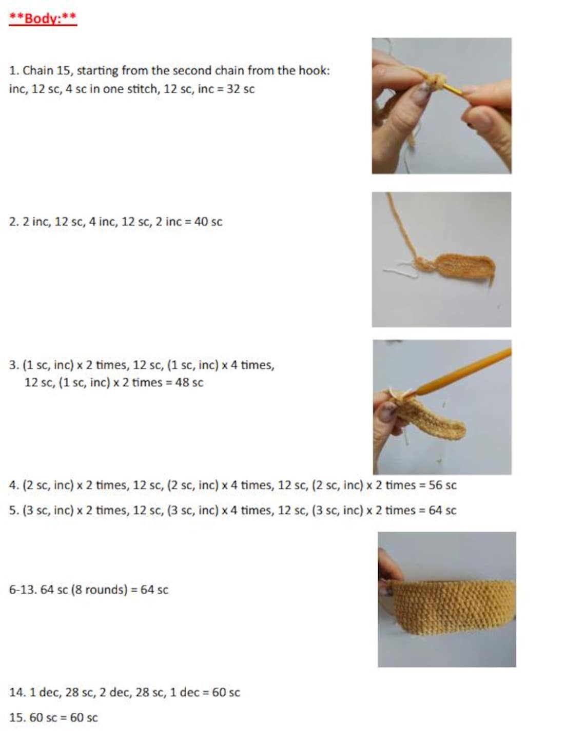 Plush Chicken Amigurumi Crochet Pattern PDF Download – Cute Toy