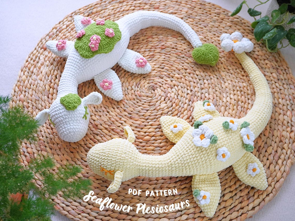 Seaflower Plesiosaur Crochet Patterns Bundle PDF Download