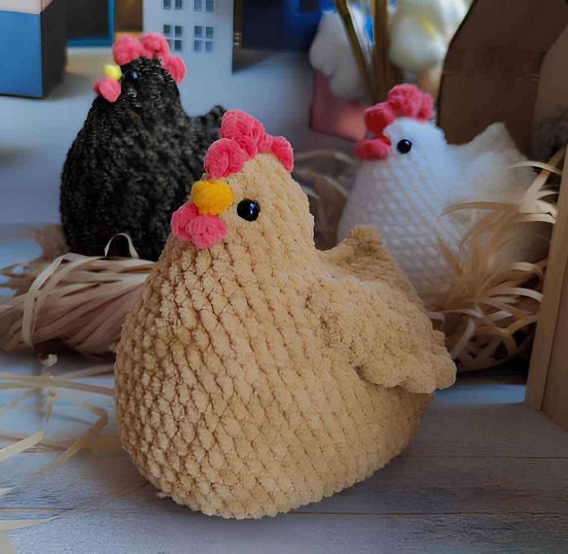 Plush Chicken Amigurumi Crochet Pattern PDF Download – Cute Toy