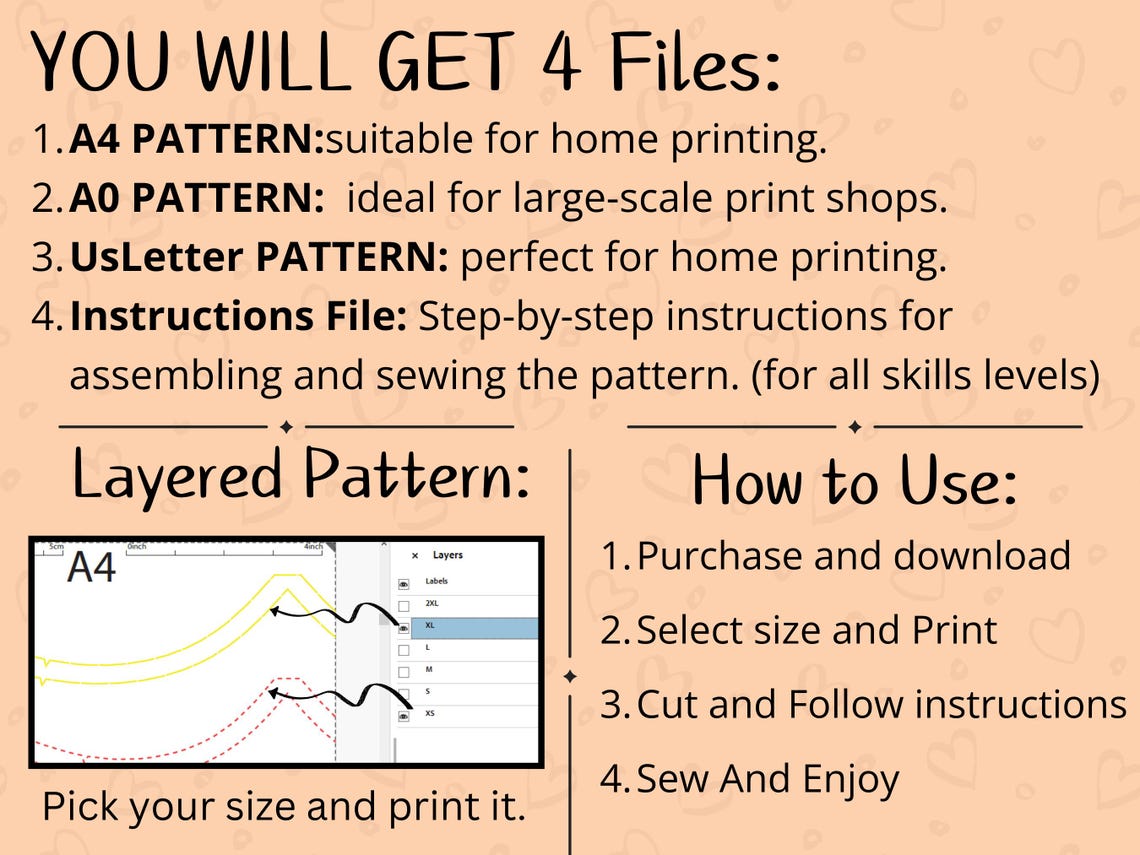 Women’s Shorts Sewing Pattern (PDF Download) – Beginner XS–3XL