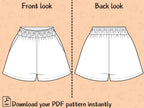 Women’s Shorts Sewing Pattern (PDF Download) – Beginner XS–3XL