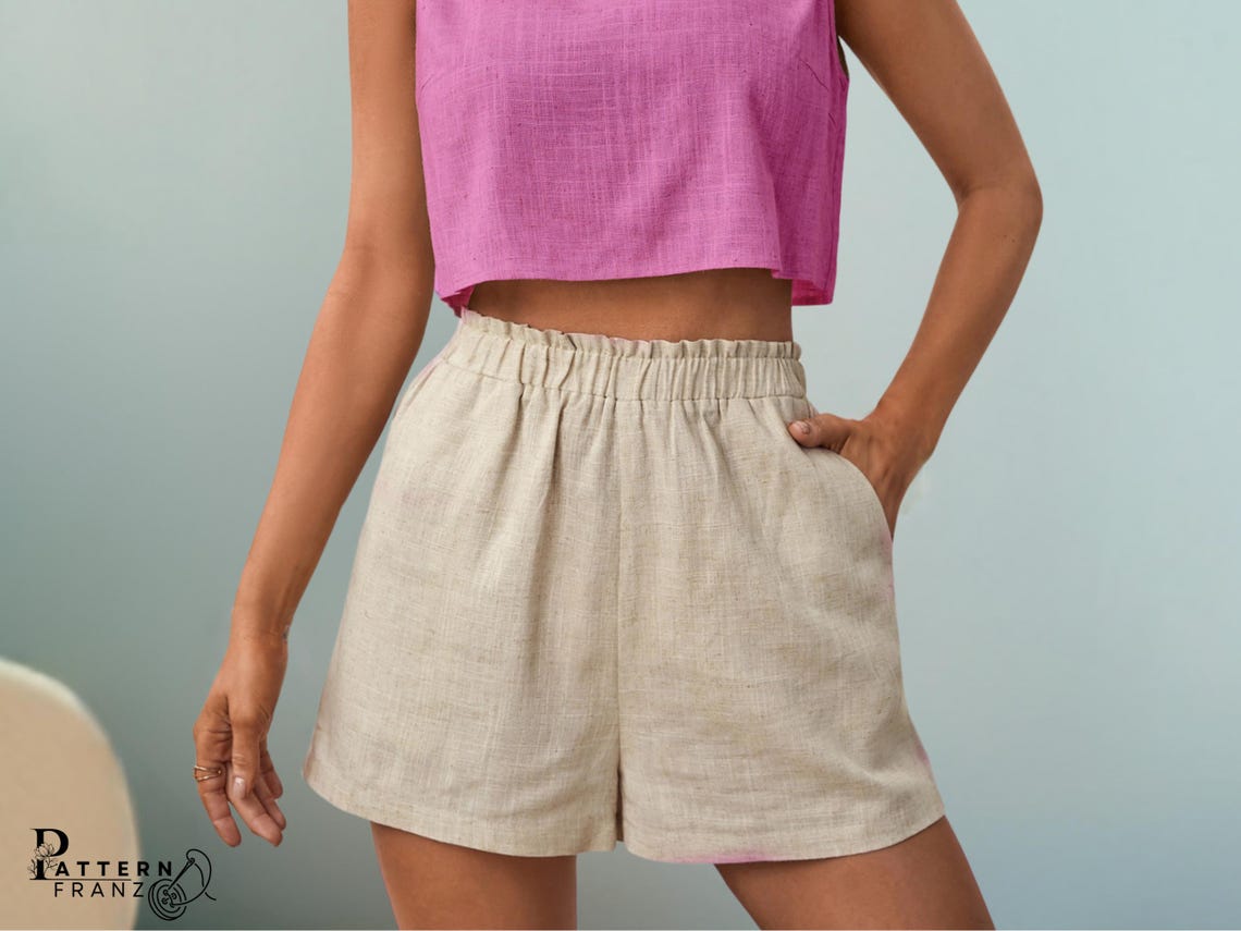 Women’s Shorts Sewing Pattern (PDF Download) – Beginner XS–3XL
