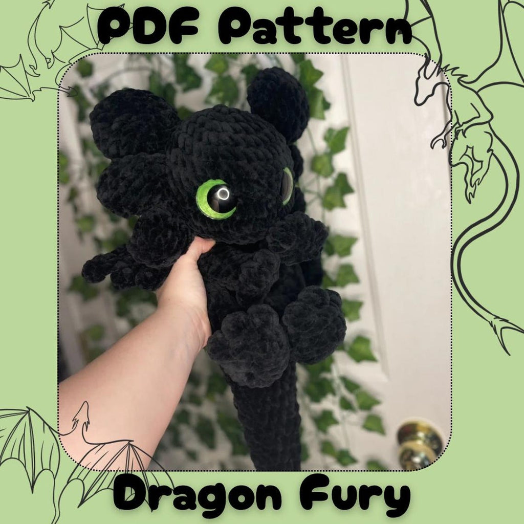 Crochet Fury Dragon Snuggler Pattern (PDF Download)