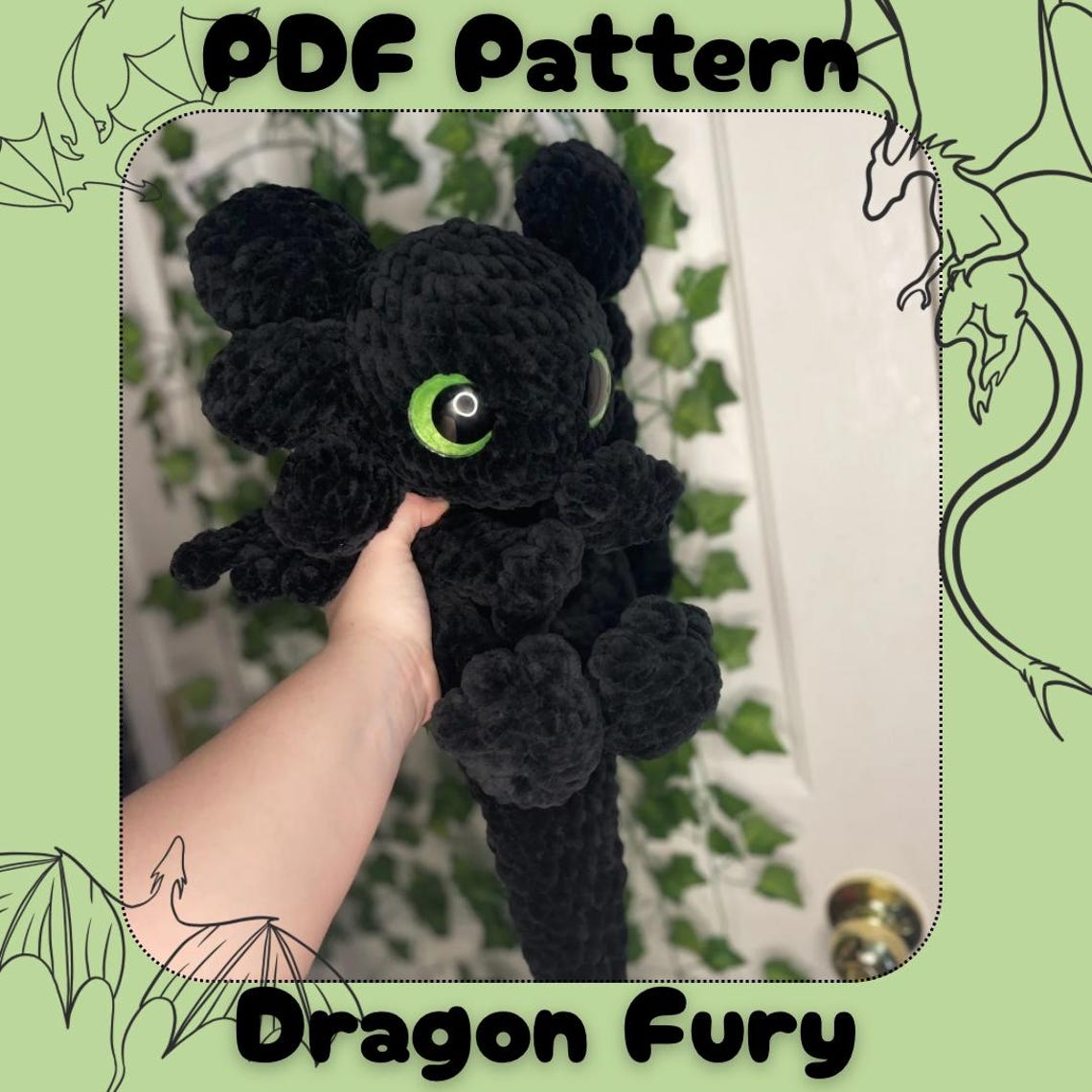 Crochet Fury Dragon Snuggler Pattern (PDF Download)