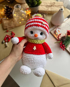 Snowman Crochet Pattern with 4 Hats PDF Download– Christmas