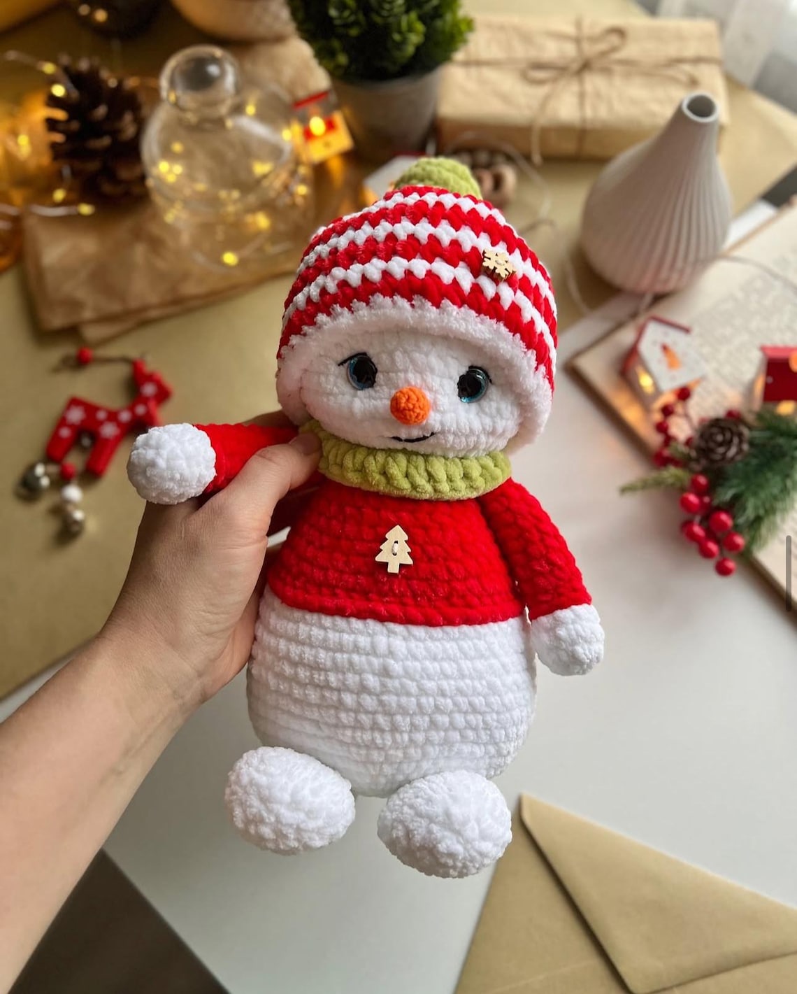 Snowman Crochet Pattern with 4 Hats PDF Download– Christmas
