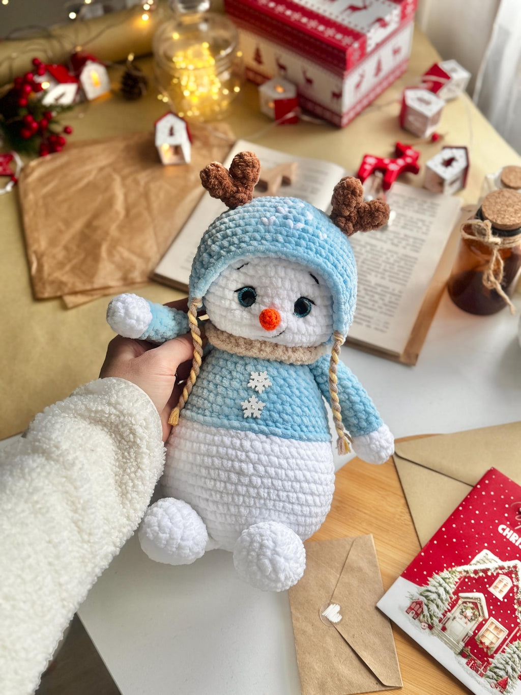 Snowman Crochet Pattern with 4 Hats PDF Download– Christmas