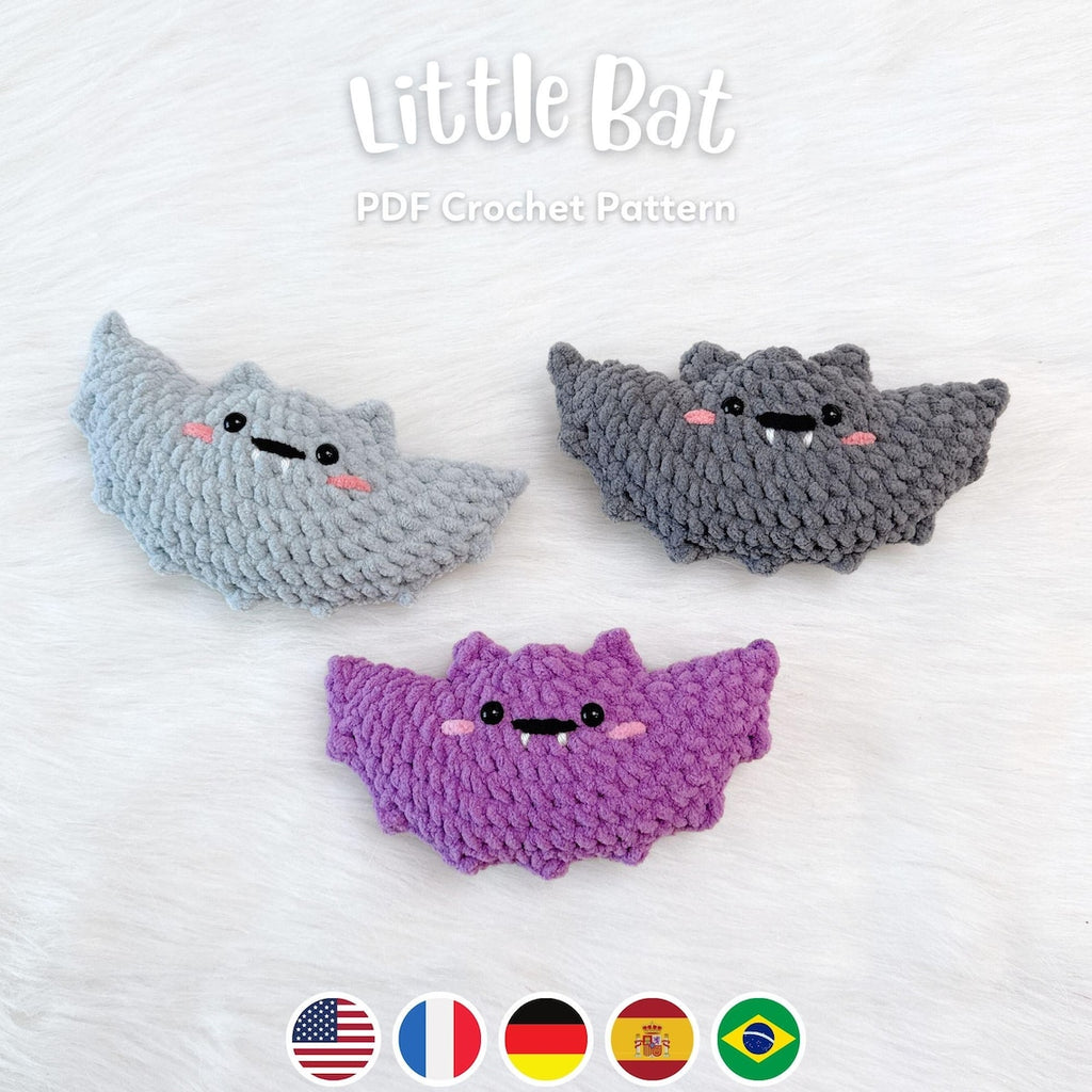 No-Sew Bat Plushies Crochet Bundle PDF Download – Amigurumi