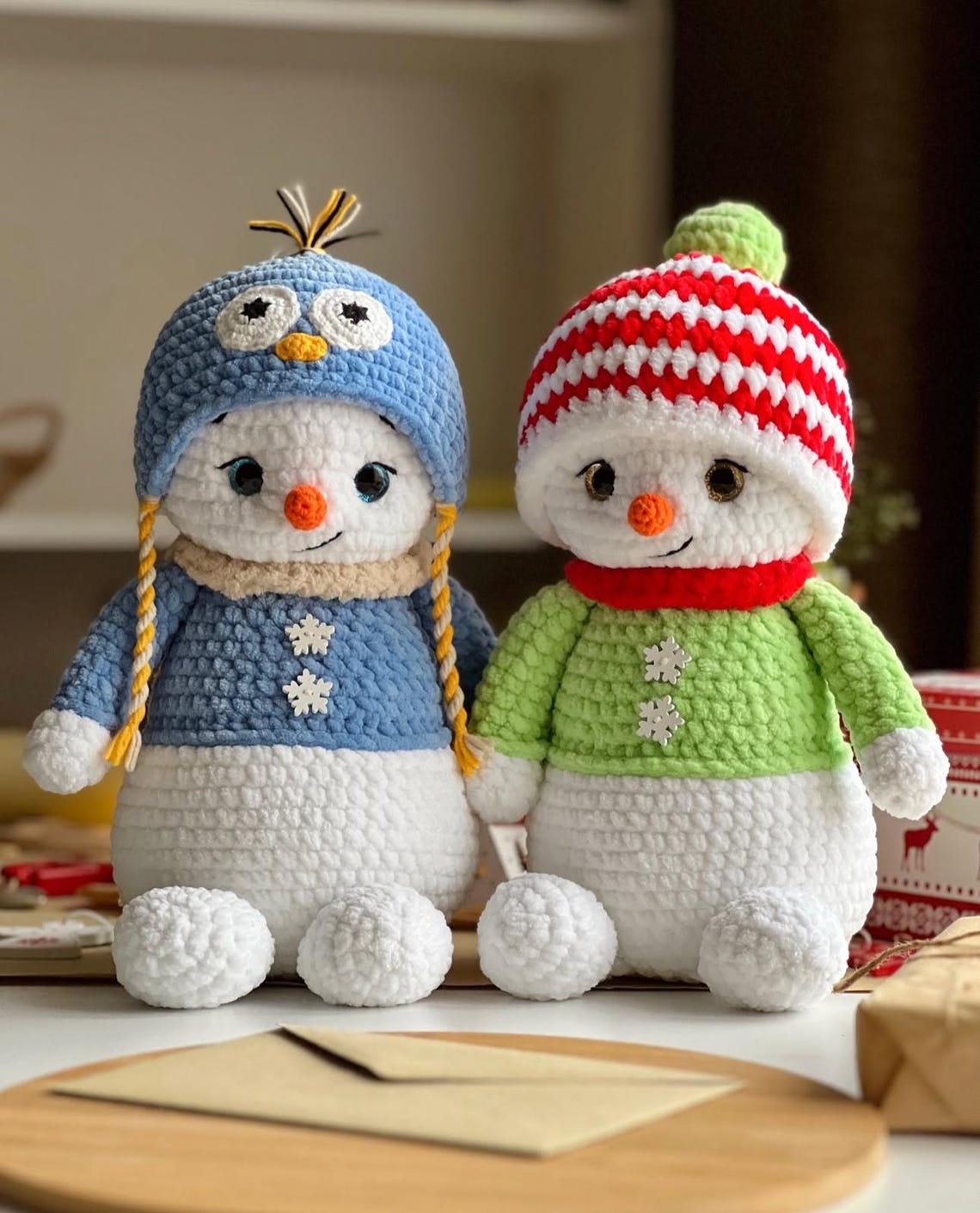 Snowman Crochet Pattern with 4 Hats PDF Download– Christmas