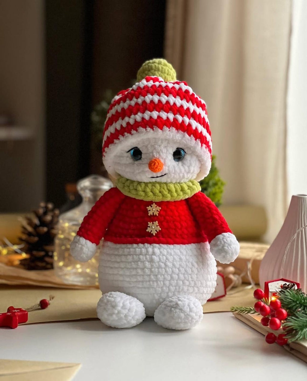 Snowman Crochet Pattern with 4 Hats PDF Download– Christmas