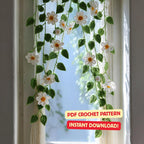 Daisy Garland Crochet Pattern | Boho Flower Curtain (PDF Pattern)