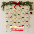 Daisy Garland Crochet Pattern | Boho Flower Curtain (PDF Pattern)