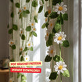 Daisy Garland Crochet Pattern | Boho Flower Curtain (PDF Pattern)