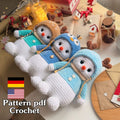 Snowman Crochet Pattern with 4 Hats PDF Download– Christmas