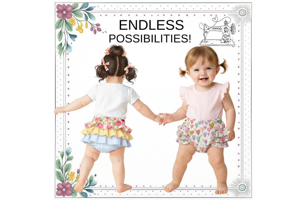 Ruffle Baby Bloomer Diaper Cover Pattern PDF Download