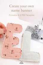 A–Z Alphabet Banner Sewing Pattern PDF Download