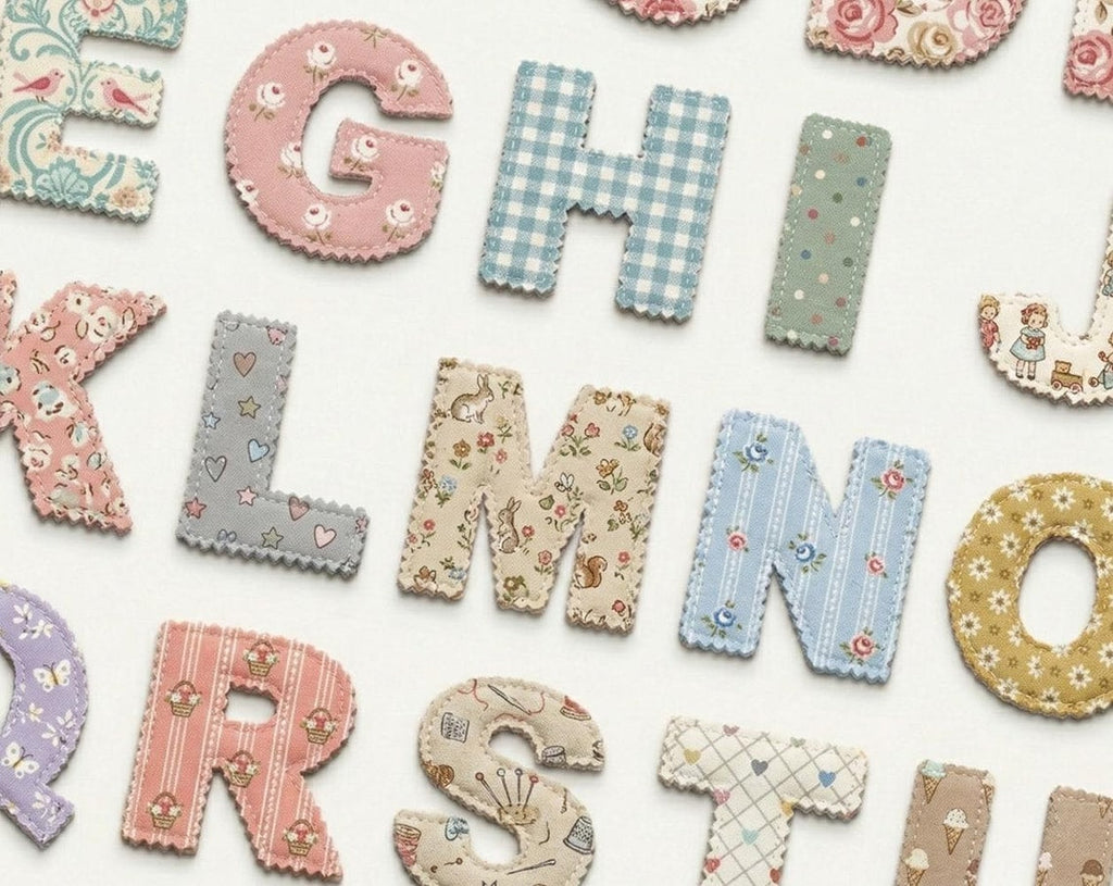 Fabric Alphabet Letters Numbers Symbols Pattern, Sizes 3-9" (PDF Pattern)