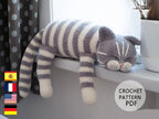 Sleeping Cat Crochet Pattern Plush Kitty PDF Download