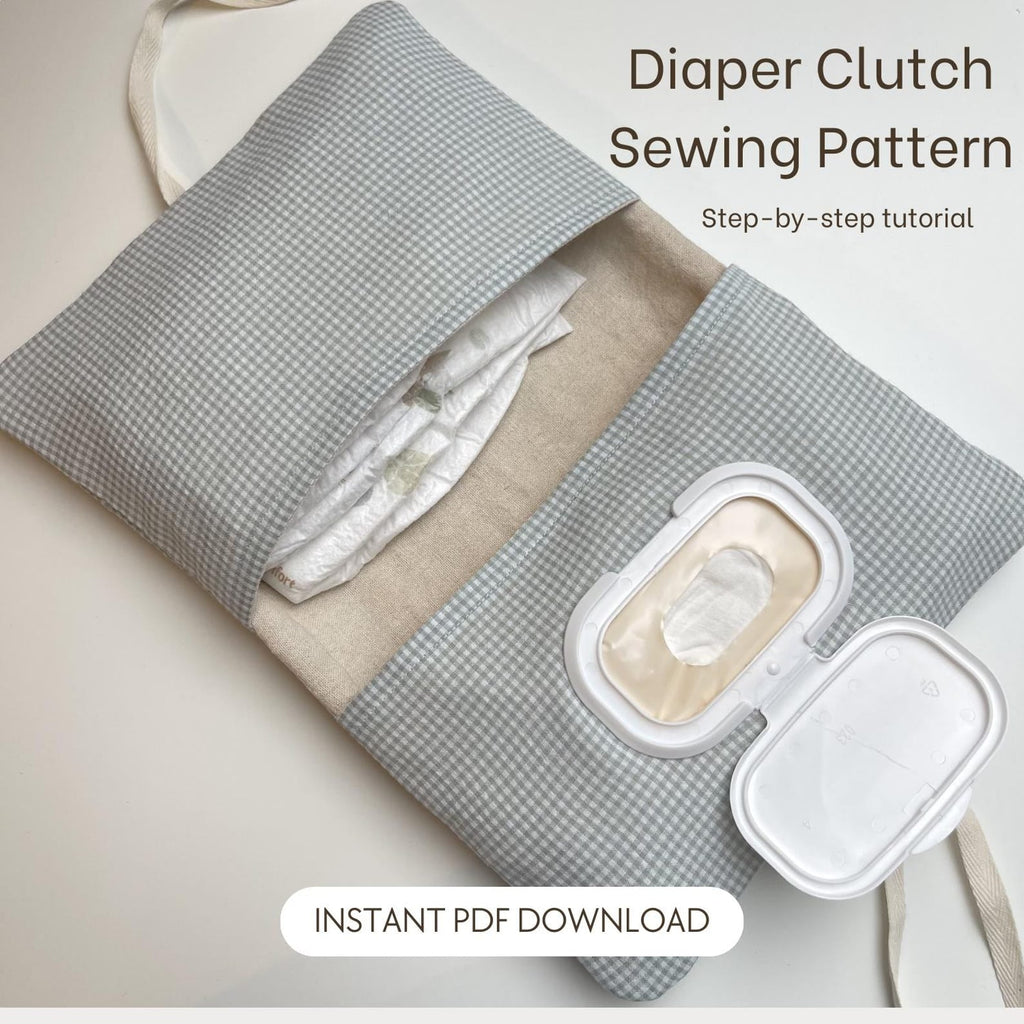 Diaper Clutch Sewing Pattern PDF Baby Changing Case