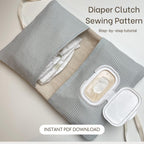 Diaper Clutch Sewing Pattern PDF Baby Changing Case