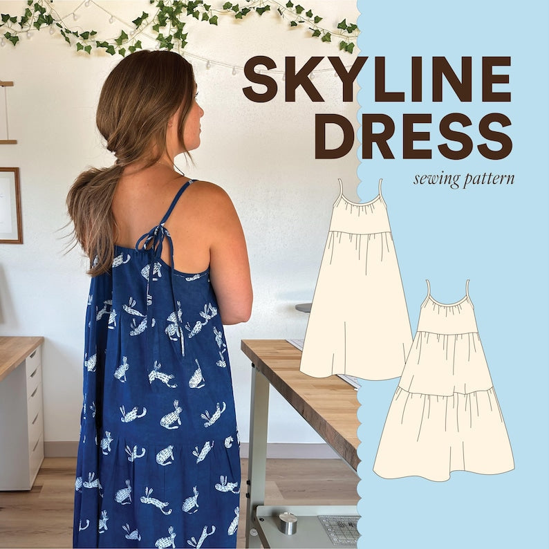 Skyline Dress PDF Sewing Pattern | Size Inclusive 0-34 | Beginner Friendly