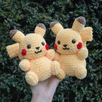 4in1 Pokémon-Inspired Amigurumi Crochet Pattern Bundle - PDF Download - Pikachu, Charmander, Squirtle & Bulbasaur