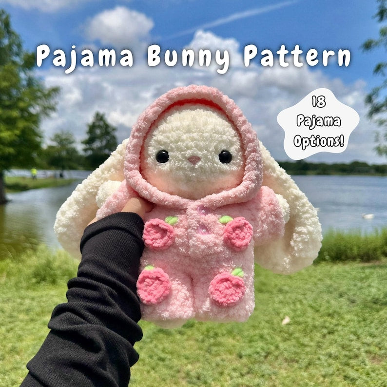 18 in 1 Pajama Bunny Crochet Pattern | Bunny + Pajamas