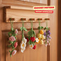 Crochet Flower Keychain Patterns: Roses, Berries, Bell, Wisteria and Calla Lily (PDF Pattern)
