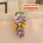 Crochet Flower Keychain Patterns: Roses, Berries, Bell, Wisteria and Calla Lily (PDF Pattern)