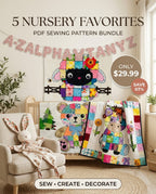 Nursery Décor Sewing Pattern Bundle – 5 PDF Patterns